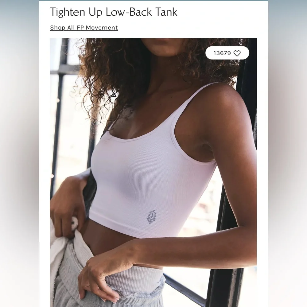 NWOT Free People Tighten Up Low-back tank